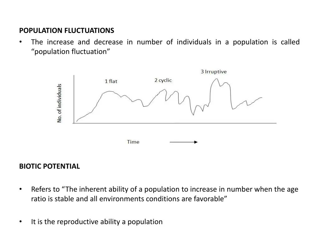 population fluctuations the increase and decrease