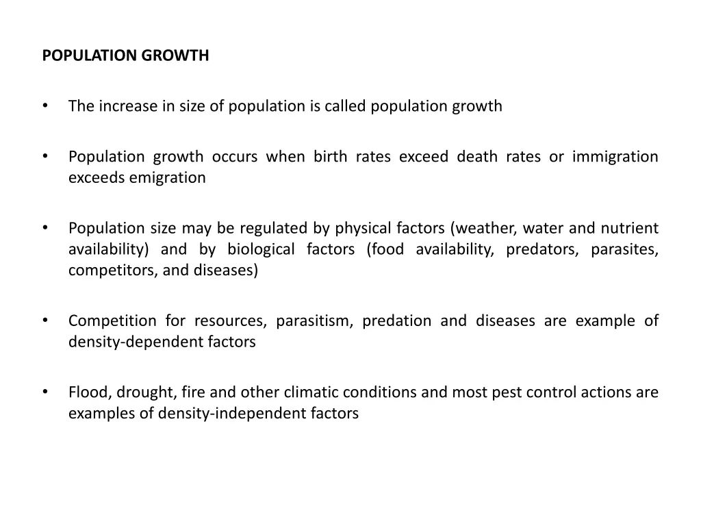 population growth
