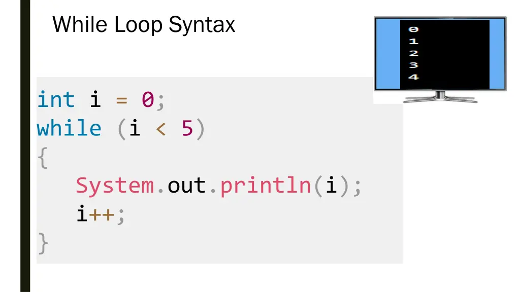 while loop syntax 1