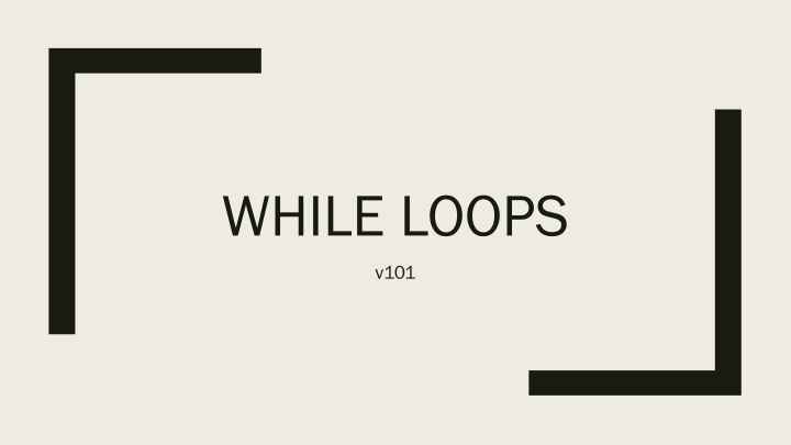 while loops