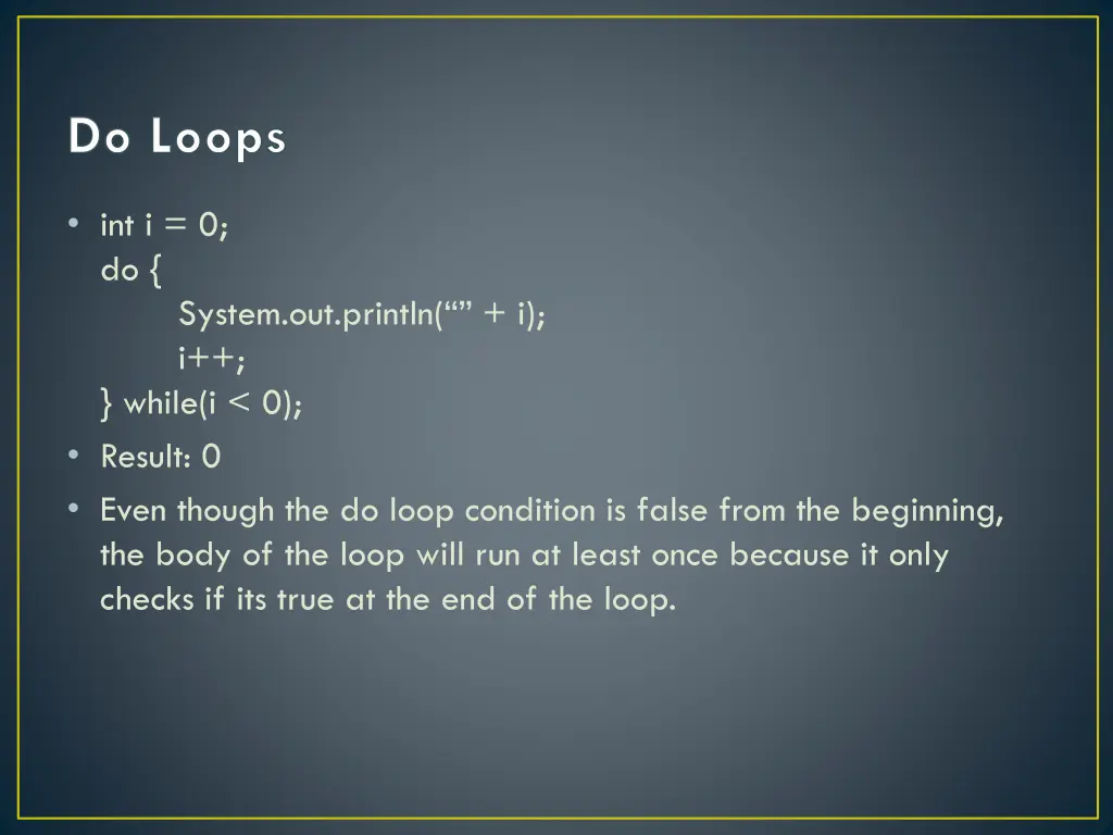 do loops 1