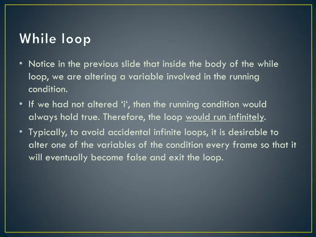 while loop 5