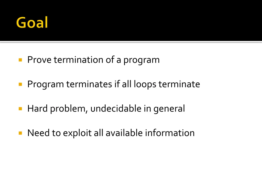 prove termination of a program