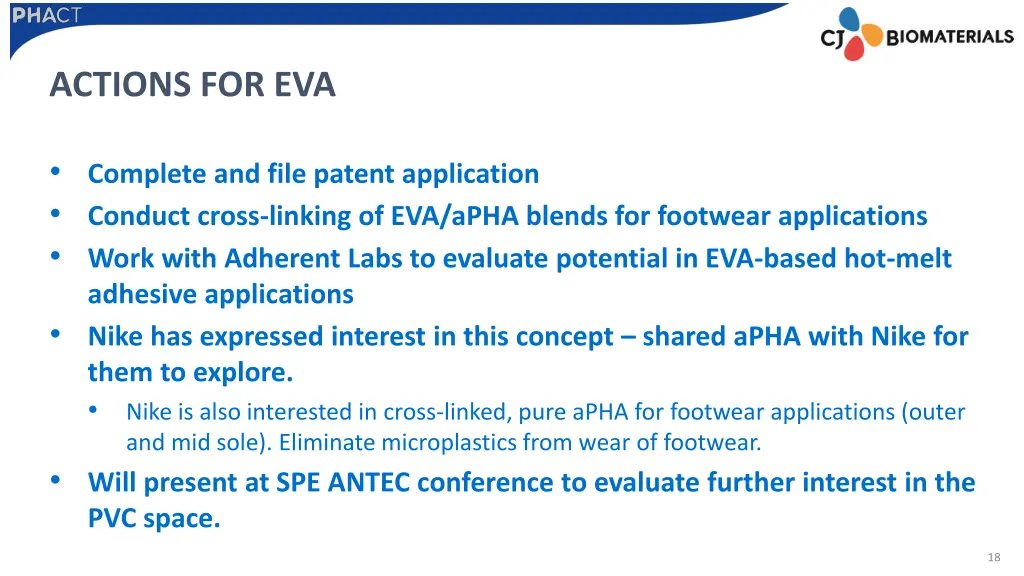 actions for eva