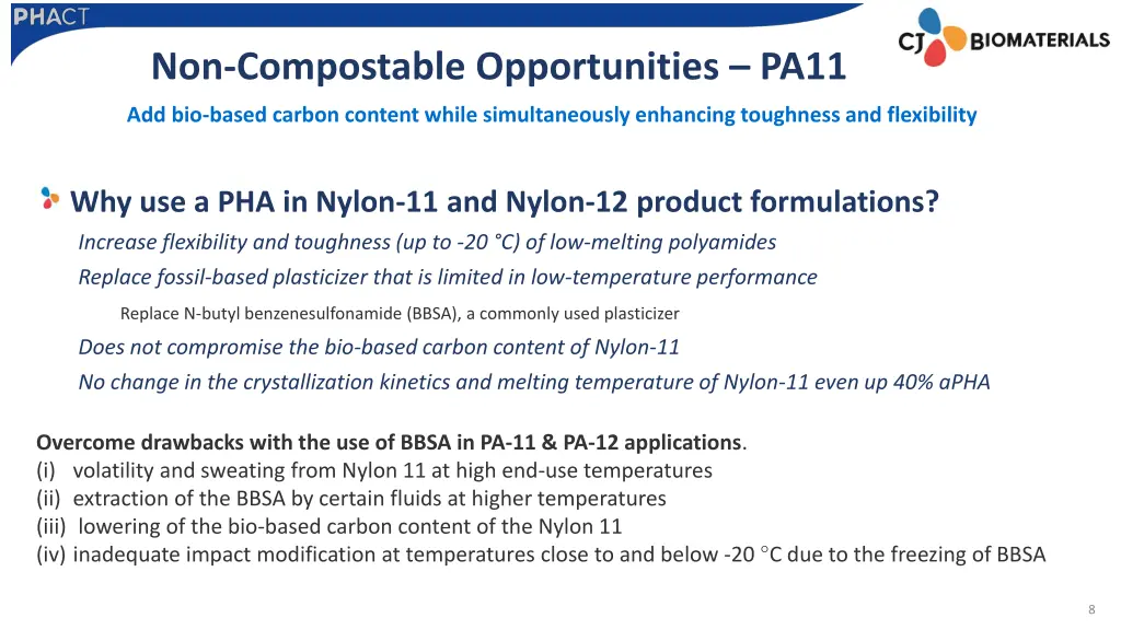 non compostable opportunities pa11