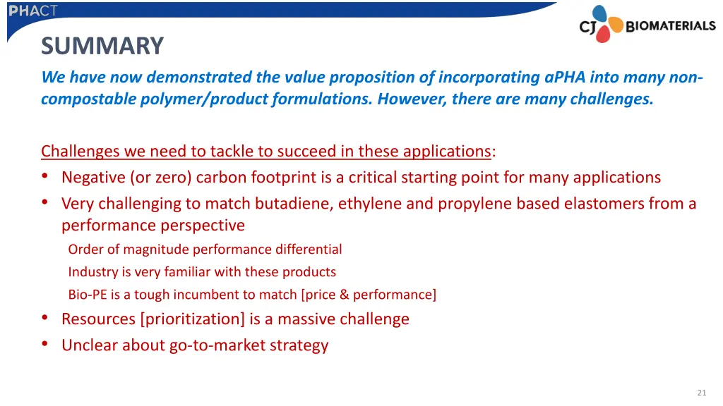 summary we have now demonstrated the value