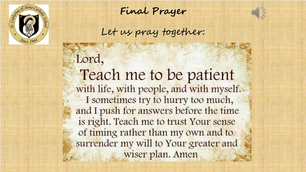 final prayer