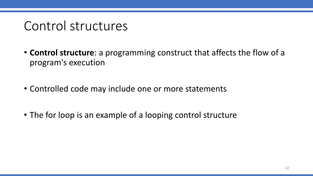 control structures