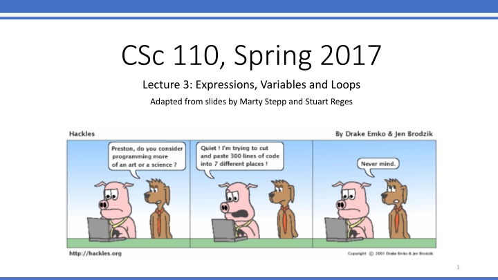 csc 110 spring 2017