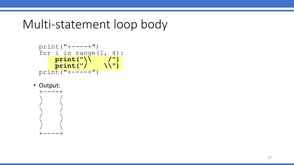 multi statement loop body