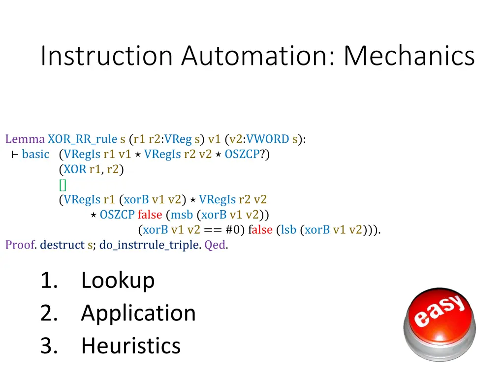 instruction automation mechanics