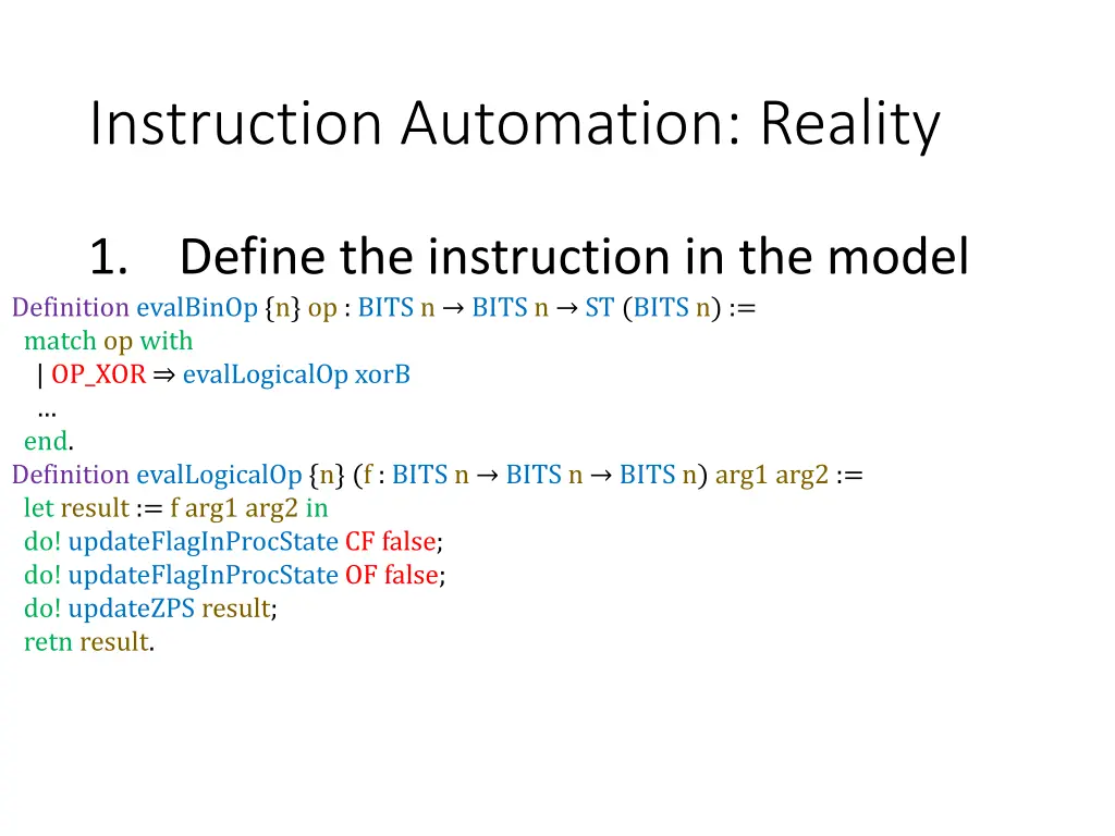 instruction automation reality