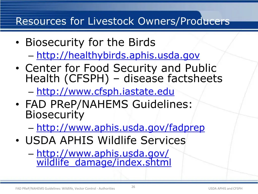 resources for livestock owners producers