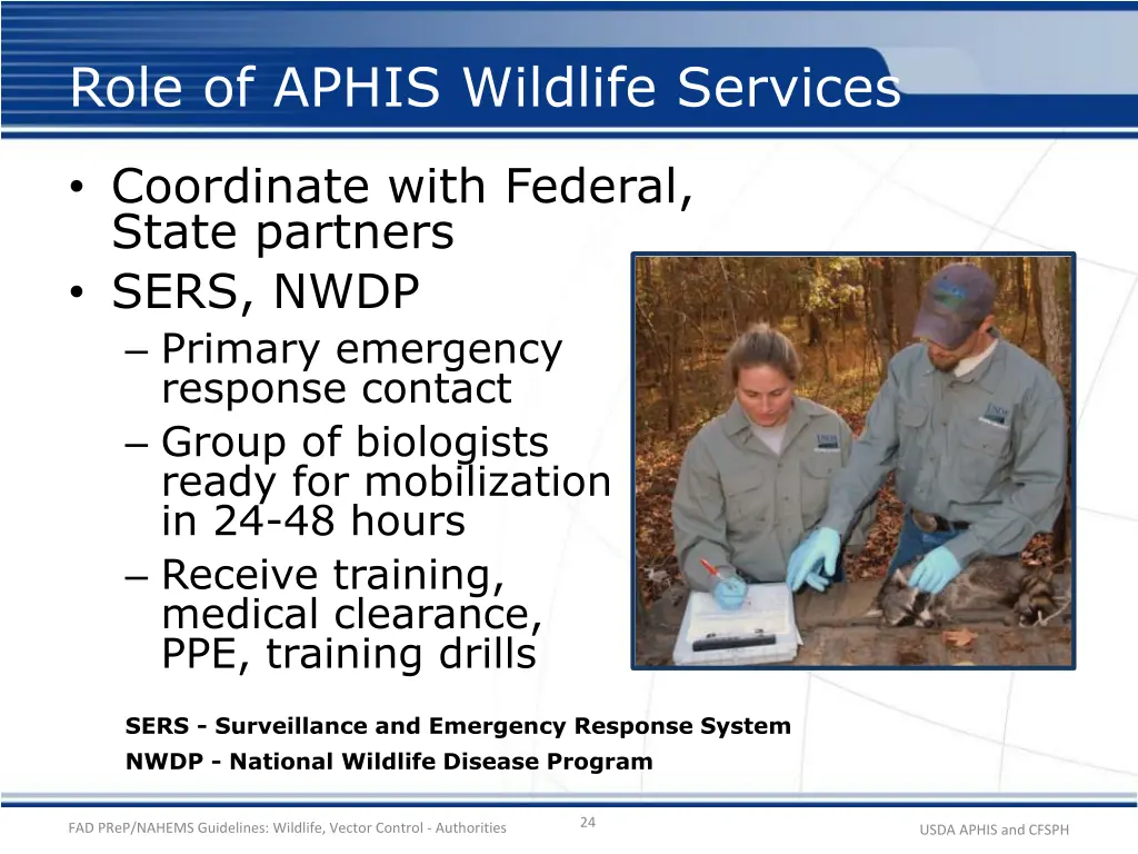 role of aphis wildlife services