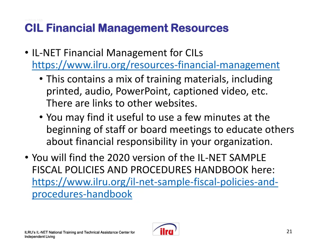 slide slide 169 cil financial management