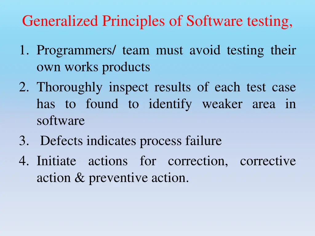 generalized principles of software testing