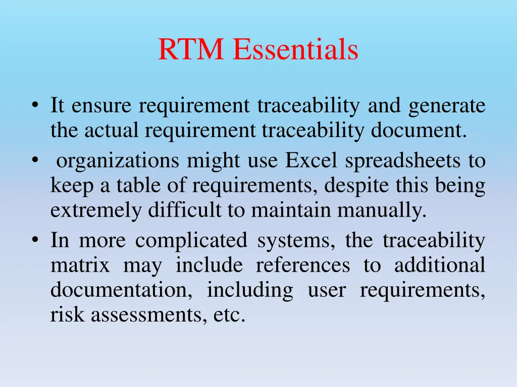 rtm essentials