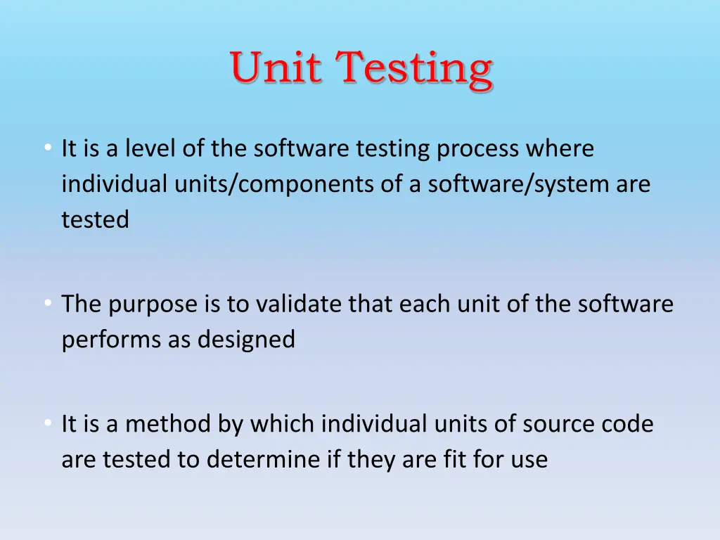 unit testing