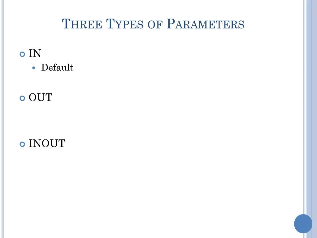 t hree t ypes of p arameters 2