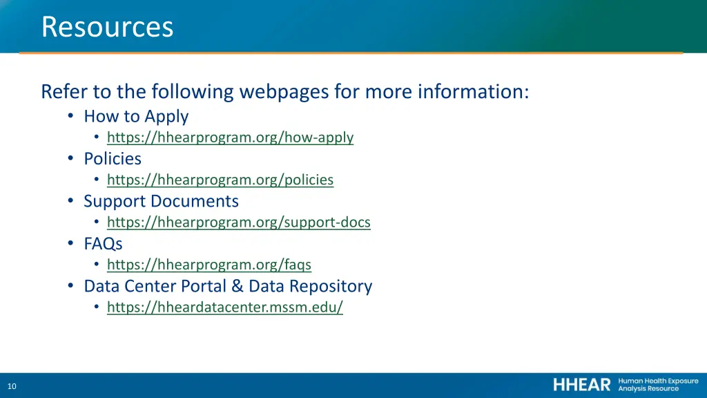 resources