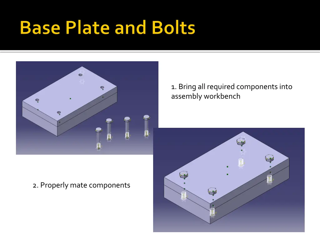 1 bring all required components into assembly