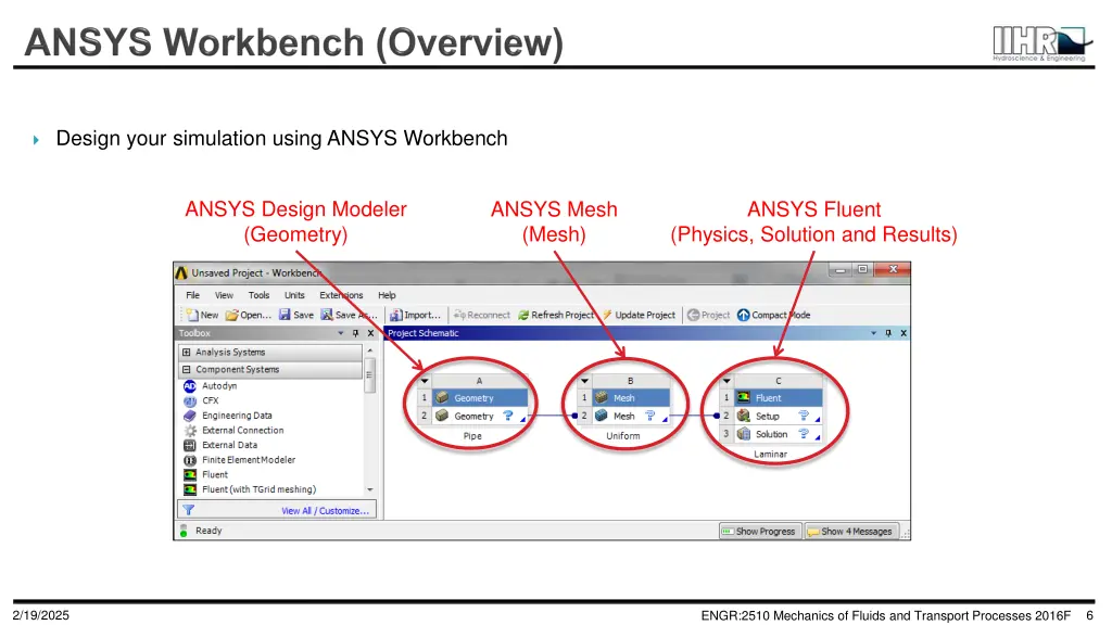 design your simulation using ansys workbench