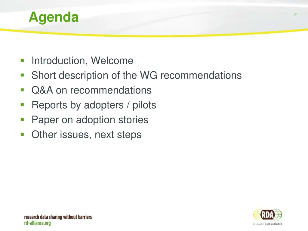 agenda