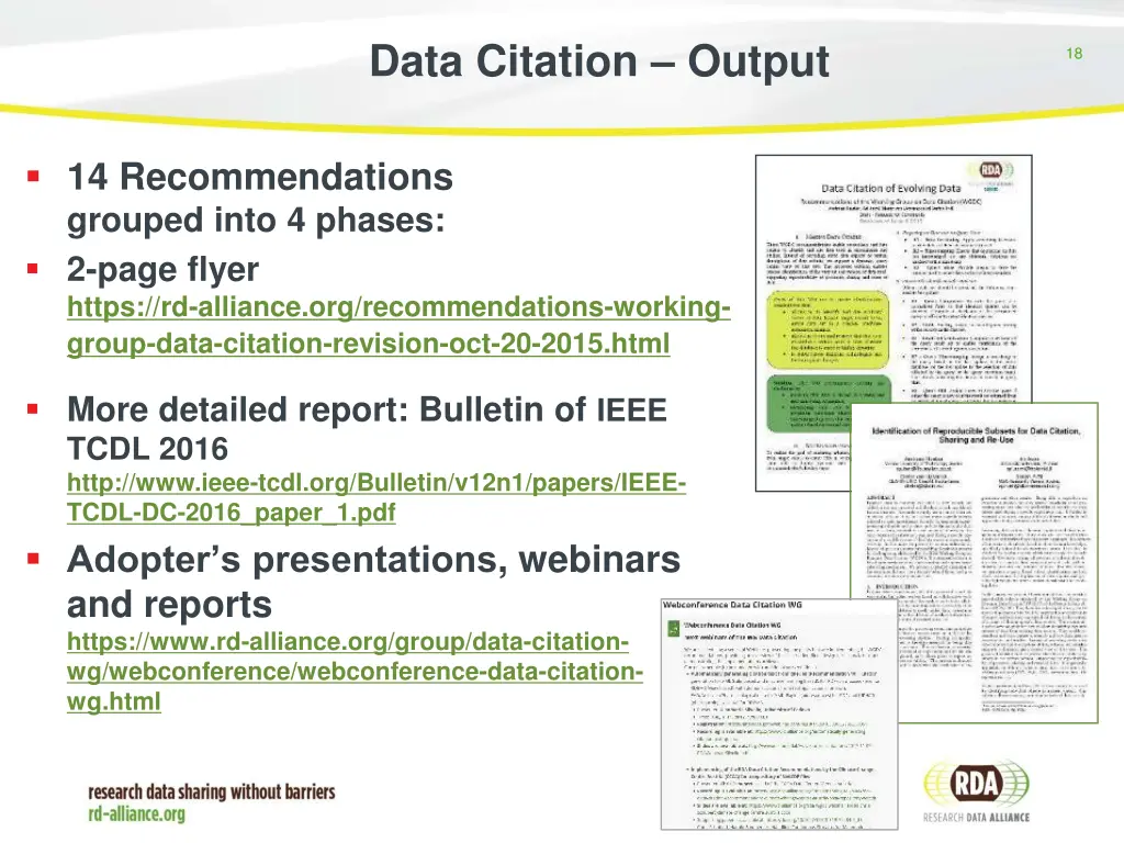 data citation output