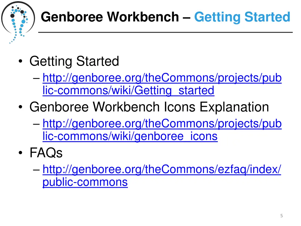 genboree workbench getting started