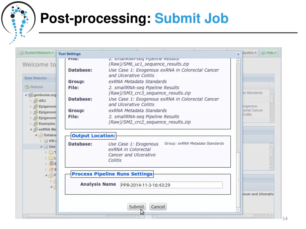 post processing submit job