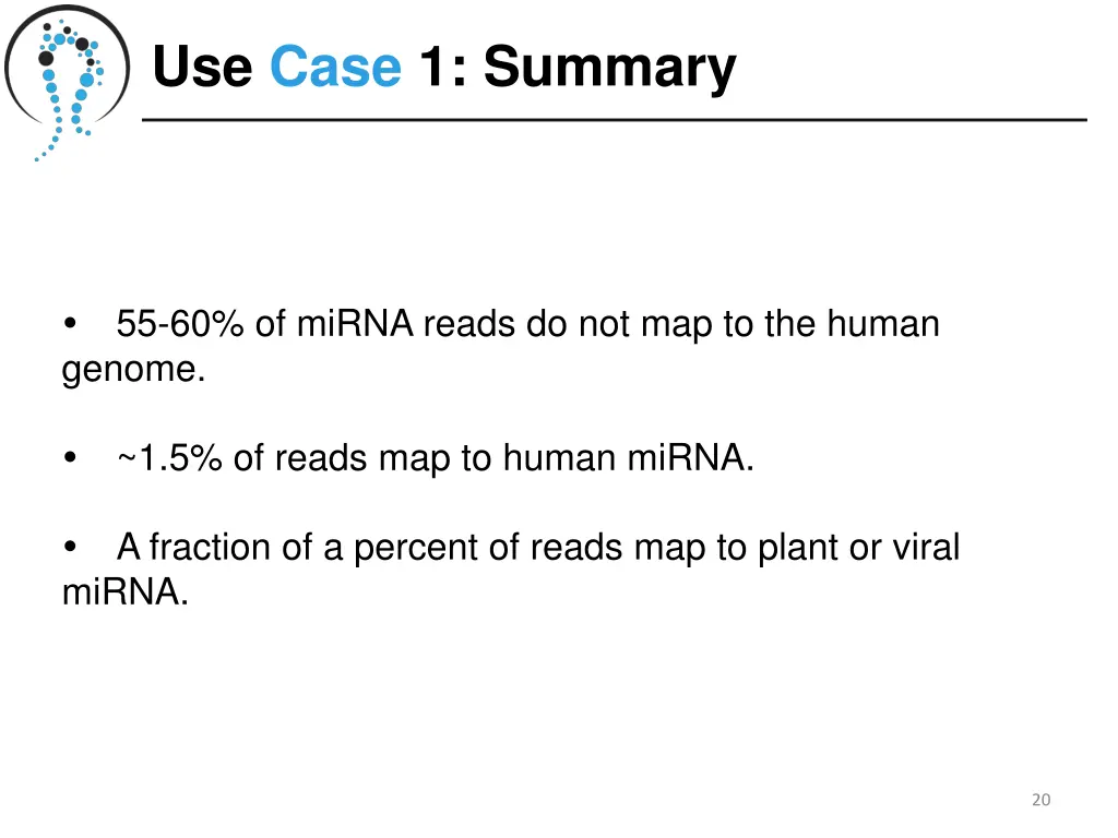 use case 1 summary