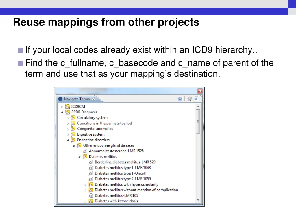 reuse mappings from other projects