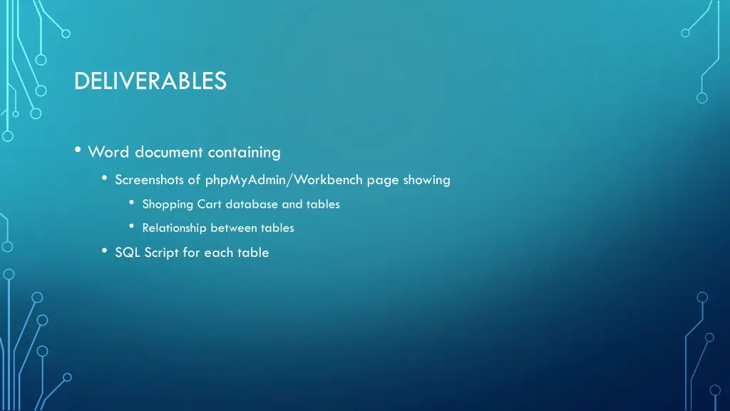 deliverables