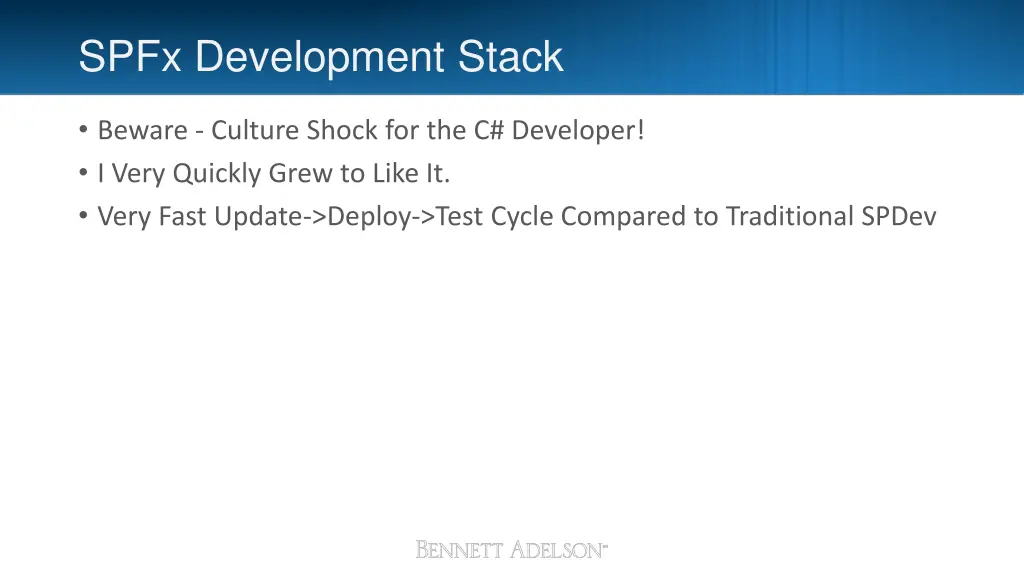 spfx development stack