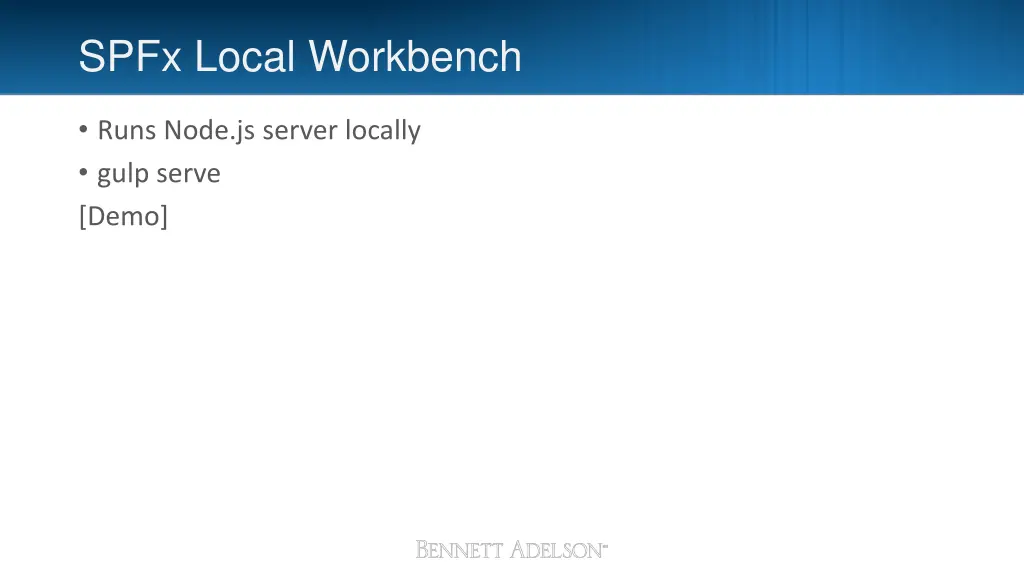 spfx local workbench