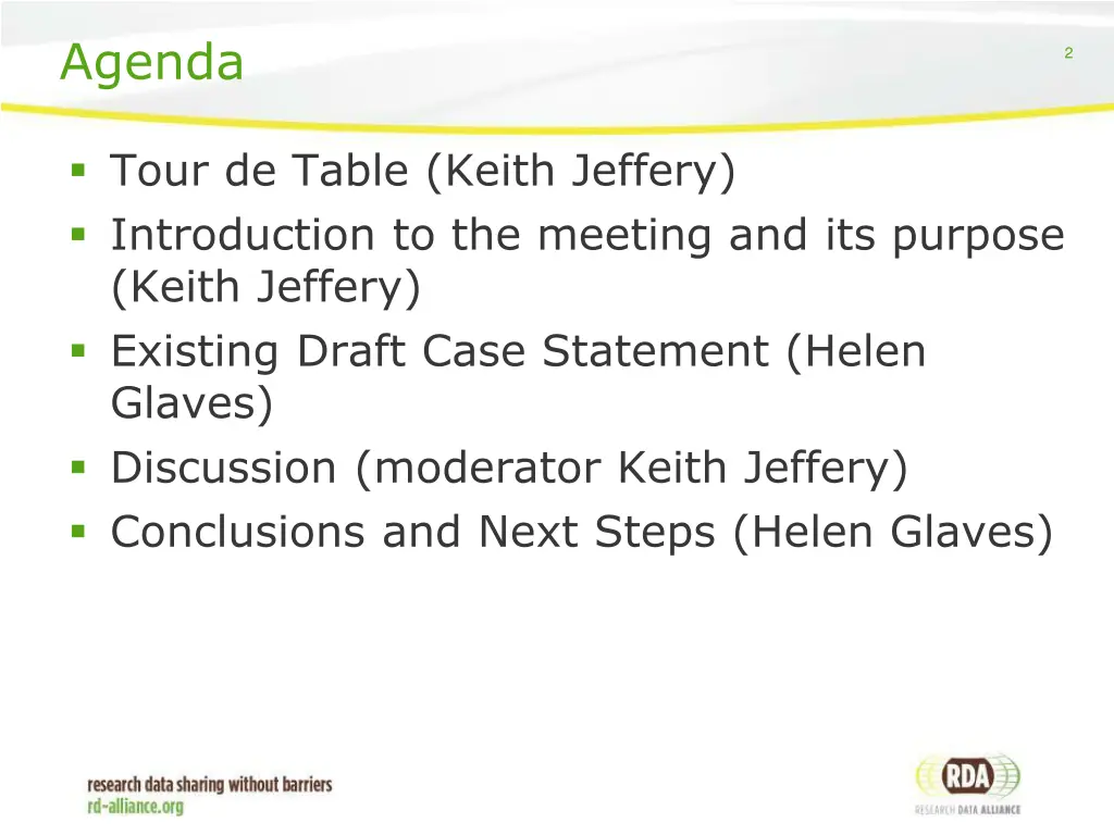 agenda