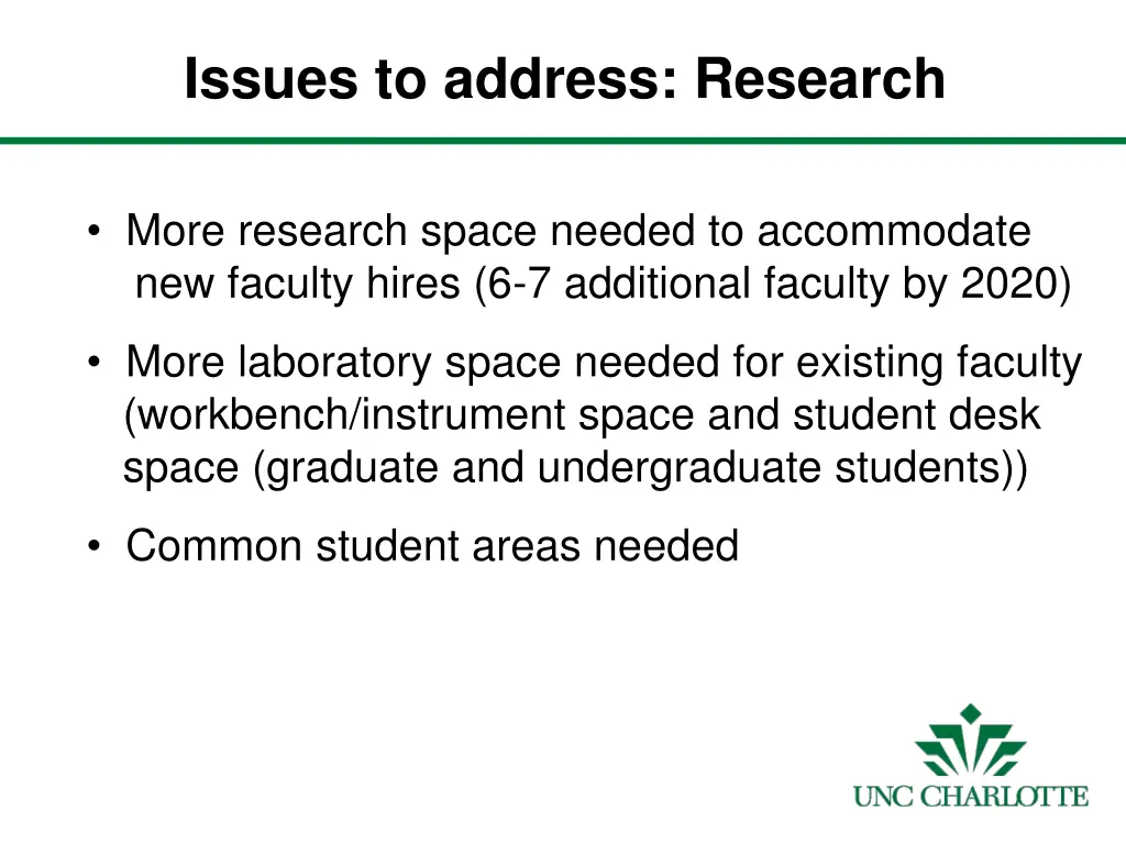 issues to address research