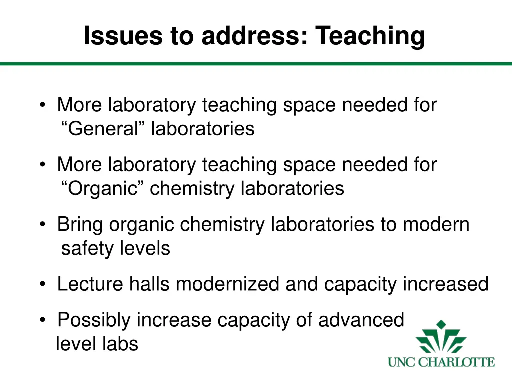 issues to address teaching