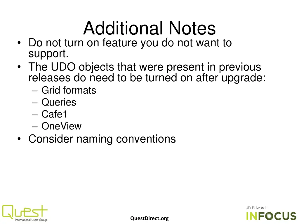 additional notes do not turn on feature