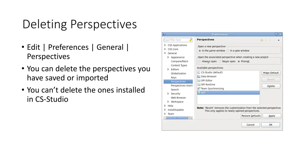 deleting perspectives