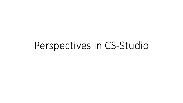 perspectives in cs studio