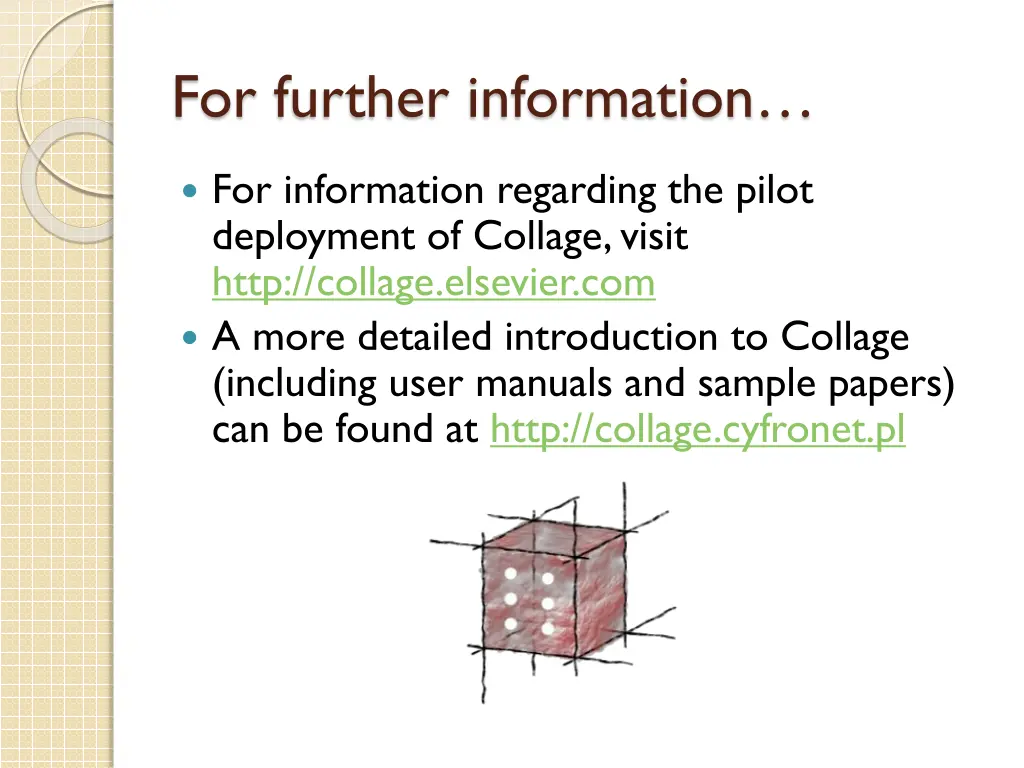 for further information