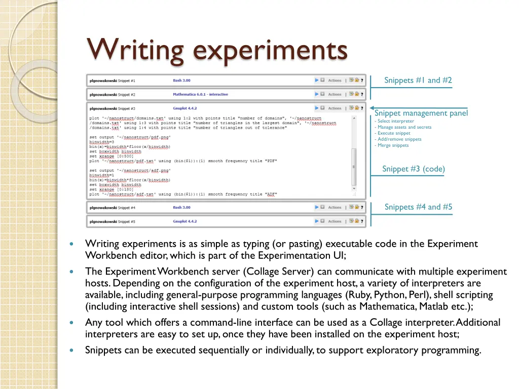 writing experiments