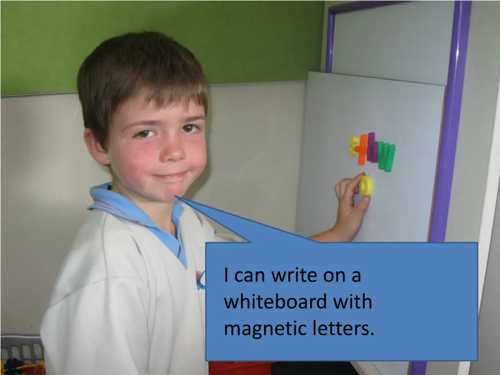i can write on a whiteboard with magnetic letters