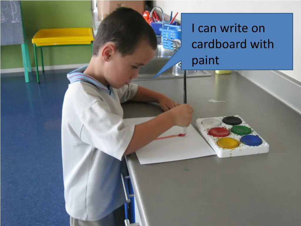 i can write on cardboard with paint