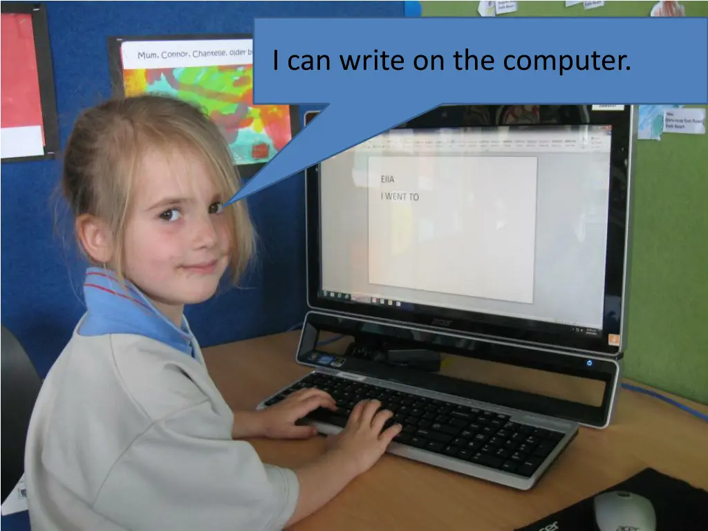 i can write on the computer