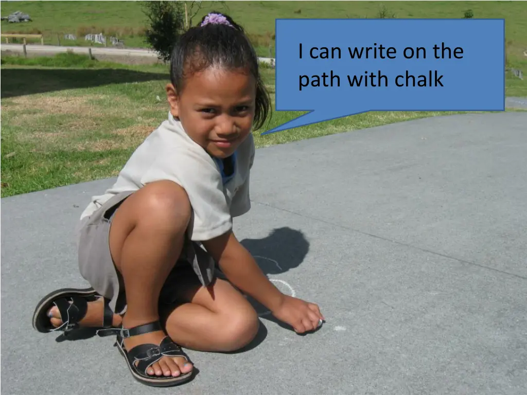 i can write on the path with chalk