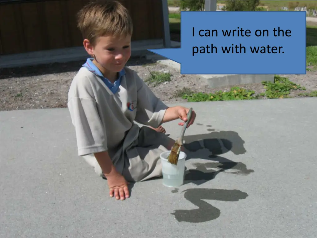 i can write on the path with water