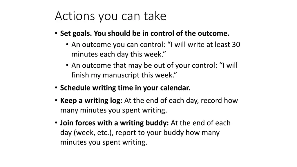 actions you can take