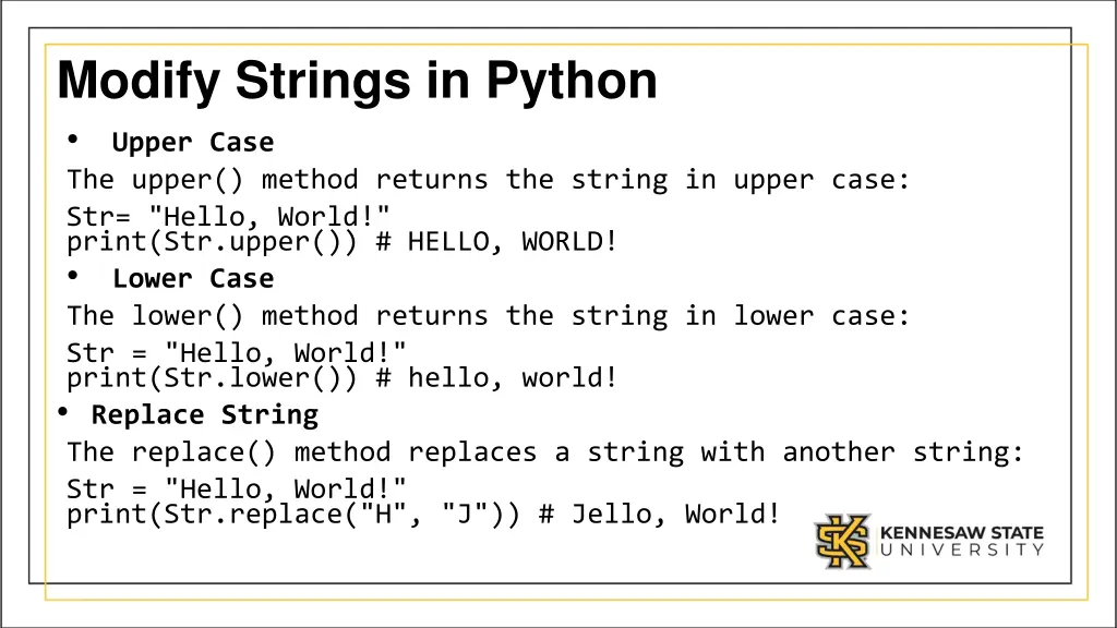 modify strings in python upper case the upper